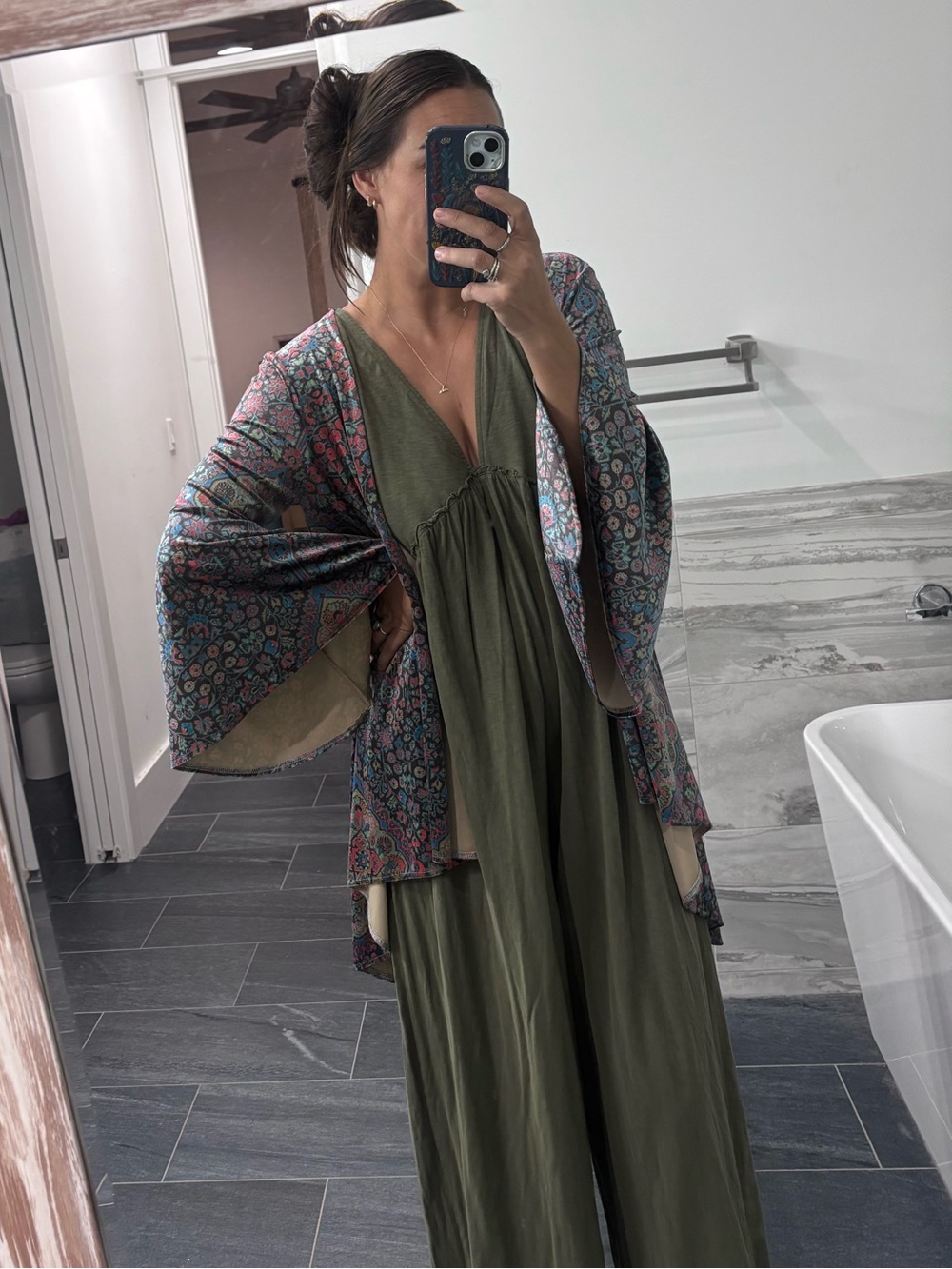 Judith March Velvet Arabian Nights Bell sleeve kimono